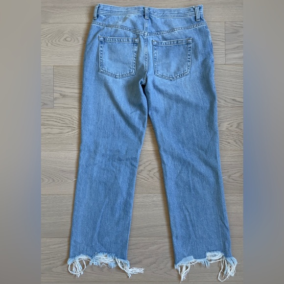 Free People straight distressed knee jeans, size 27 - Picture 6 of 7
